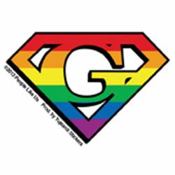 Diamond Super Gay LGBTQ Rainbow Pride - Mini Sticker