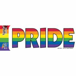 Rainbow Pride Script Text LGBTQ - Vinyl Sticker