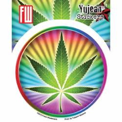 Psychedelic Pot Leaf - Vinyl Sticker