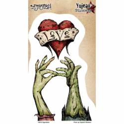 Agorables Zombie Love Hand Kiss - Vinyl Sticker