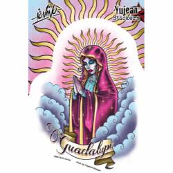 Our Lady Of Guadalupe Face Painted - Vinyl Sticker