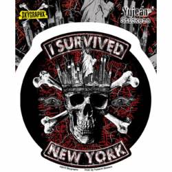 I Survived New York Skull - Vinyl Sticker