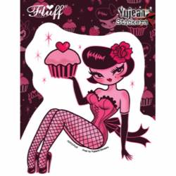 Fluff Cupcake Girl - Vinyl Sticker