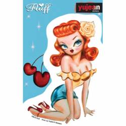 Fluff Rockabilly Redhead - Vinyl Sticker