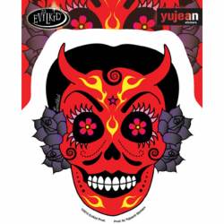 Evildkid Devil Skull La Diablita - Vinyl Sticker