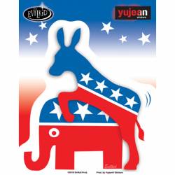 Democrat Donkey & Republican Elephant - Vinyl Sticker