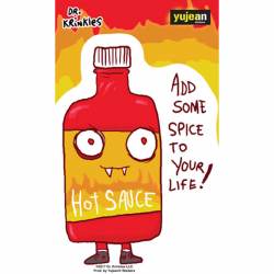 Dr. Krinkles Hot Sauce Add Some Spice To Your Life - Vinyl Sticker
