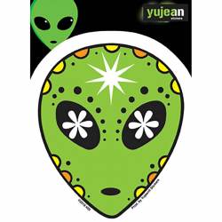 Alien Sugar Skull - Vinyl Sticker