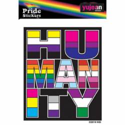 Rainbow Text Humanity - Vinyl Sticker