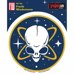 Frank Wiedermann Pirate Alien Skull - Vinyl Sticker