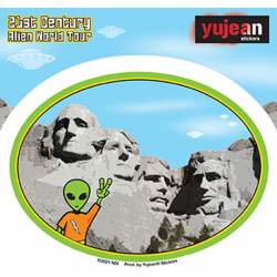 Alien World Tour Mount Rushmore - Vinyl Sticker