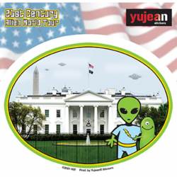 White House Alien - Vinyl Sticker
