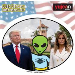Donald Trump Melania Trump Alien - Vinyl Sticker