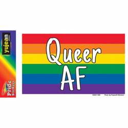 Rainbow Queer AF Flag - Vinyl Sticker