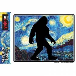Sasquatch Bigfoot Starry Night - Vinyl Sticker