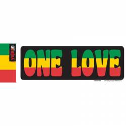 One Love Rasta & Reggae Flag Colors - Vinyl Sticker