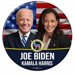 Biden Harris American Flag 2020 - Campaign Pin Button