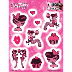 Cupcake Girls Pin-Up - Set of 10 Sticker Sheet