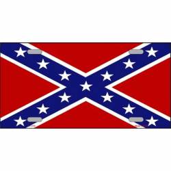 Confederate Rebel Flag - License Plate