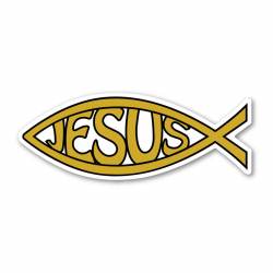 Gold Jesus Fish - Magnet