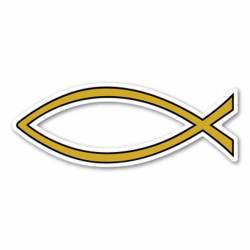 Gold Plain Fish - Magnet