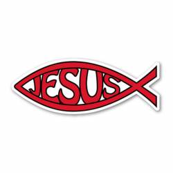 Red Jesus Fish - Magnet