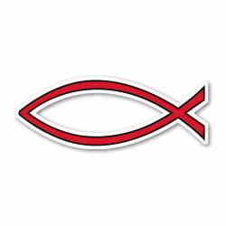 Red Plain Fish - Magnet