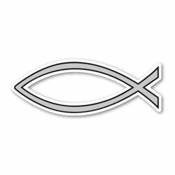 Silver Plain Fish - Magnet