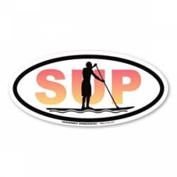 Sup Stand Up Paddleboarding - Oval Magnet