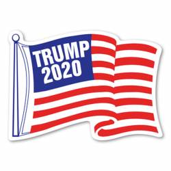 Donald Trump Wavy American Flag 2020 President - Magnet