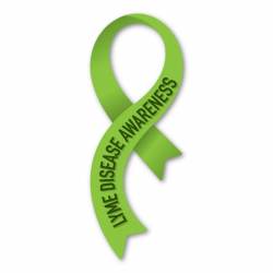 Lyme Disease Awarness - Curvy Ribbon Magnet