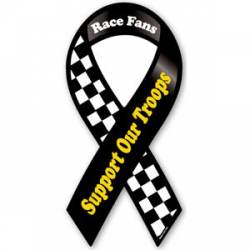 Race Fans Support Our Troops - Ribbon Magnet