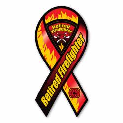 Retired Firefighter - Ribbon Magnet