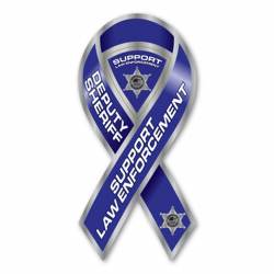Deputy Sheriff Support Law Enforcement - Ribbon Magnet