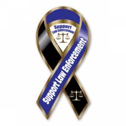 Support Our Law Enforcement - Mini Ribbon Magnet
