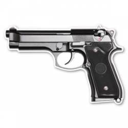 Beretta 9mm Hand Gun - Round Sticker