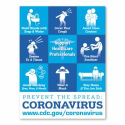 Prevent The Spread Of Coronavirus - Rectangle Magnet