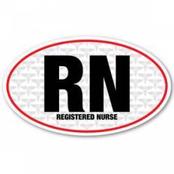 Registered Nurse RN Message - Oval Magnet