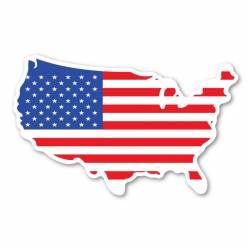 United States Shaped American Flag - Mini Magnet