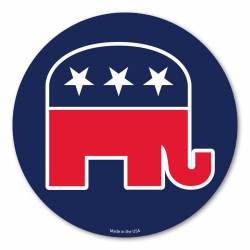 Republican Elephant Centered - Circle Magnet