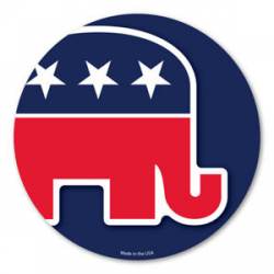 Republican Elephant - Circle Magnet
