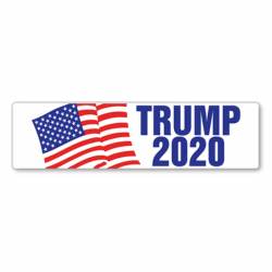 Donald Trump For President 2020 Wavy Flag - Bumper Magnet