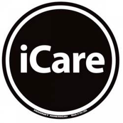 iCare Black - Circle Magnet