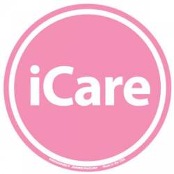 iCare Pink - Circle Magnet
