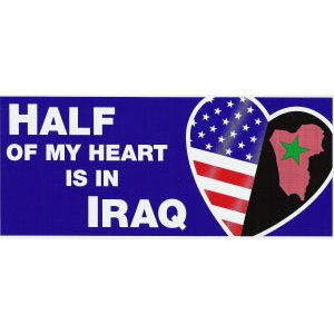 Mini Half Heart Iraq - Magnet