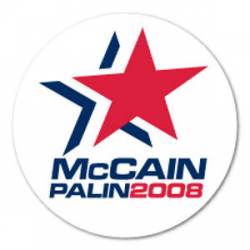 John McCain Sarah Palin 2008 President - Button