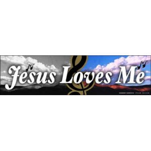 Jesus Loves Me Hymn Bumper Magnet