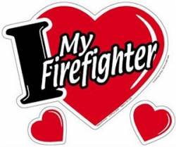 I Love My Firefighter - Heart Magnet