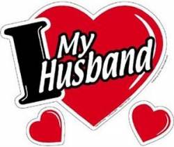 I Love My Husband - Heart Magnet