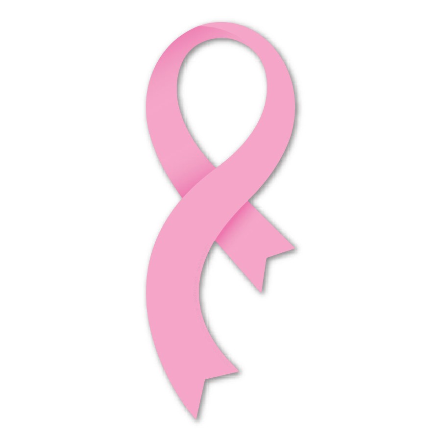 Wavy Breast Cancer Awareness Magnet